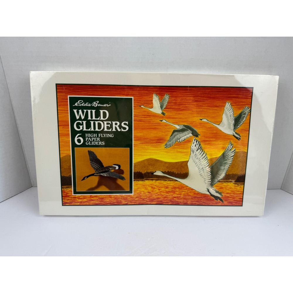 Vintage 1992 Eddie Bauer Wild Gliders 6 High Flying Paper Bird Gliders Kit New